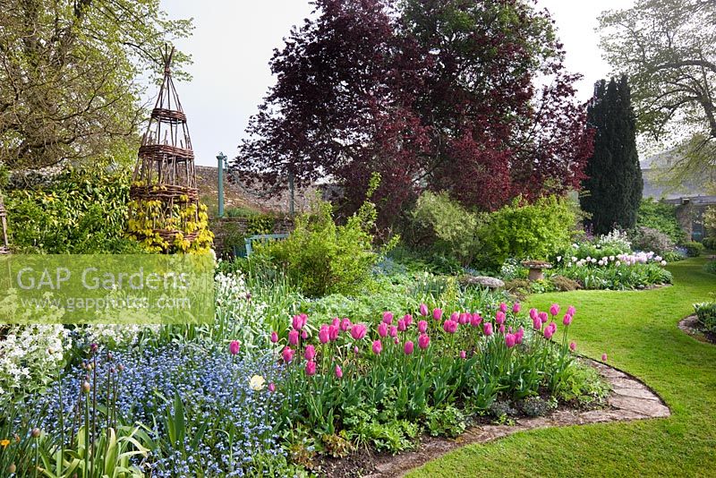 The Cottage Garden with spring blooms, Highgrove Garden, May 2009. 