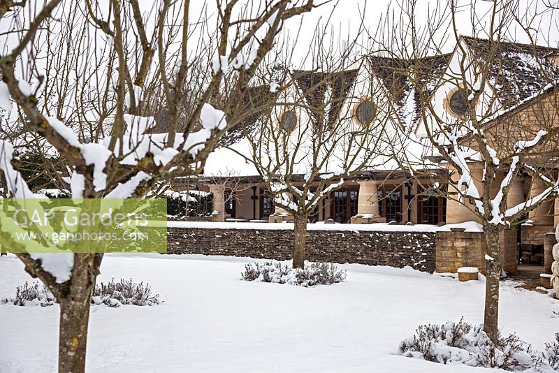 The Orchard Rooms covered in snow, Highgrove, January 2013