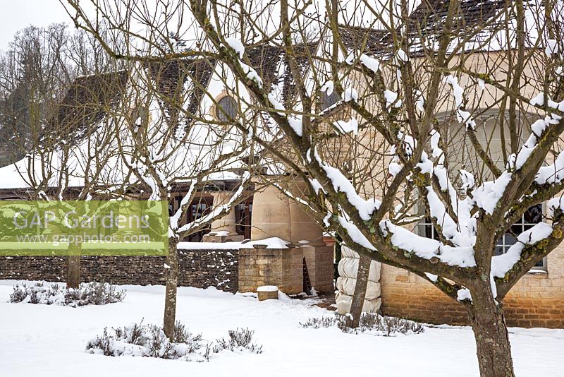 The Orchard Rooms covered in snow, Highgrove, January 2013