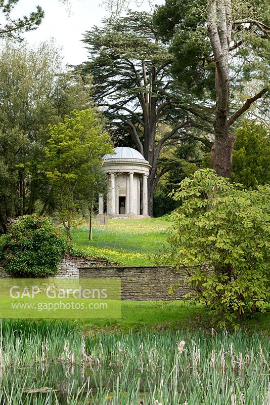 The Temple at Millichope Park, an English landscape garden dating from 18th century.