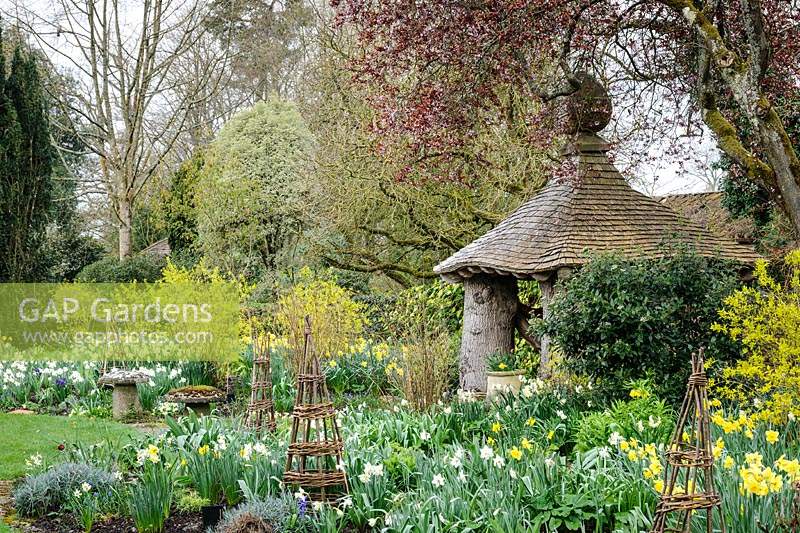 The Summer House in The Cottage Garden, Highgrove March 2019.
