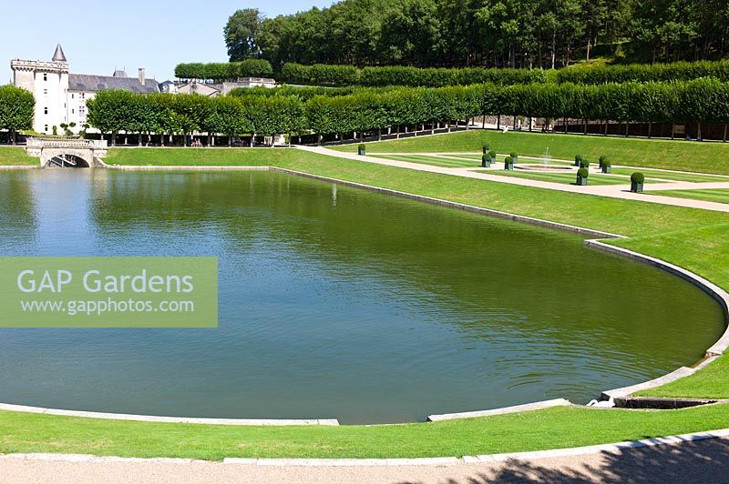 The Water Garden at Chateau de Villandry, Loire Valley, France