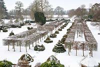 Highgrove Garden in snow, January 2013