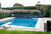 Miscanthus sinensis surrounding the swimming pool at Grendon Court