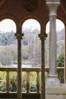 View from the Cloisters at Iford Manor in January