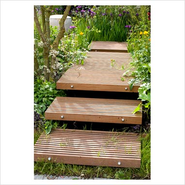 Wooden Garden Steps