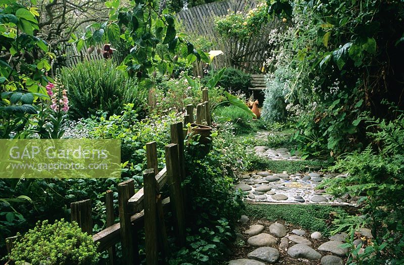 Cobble path through the Aromatherapist's garden, San Francisco