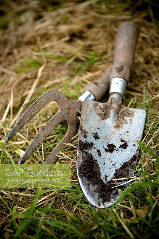 Hand trowel and hand fork