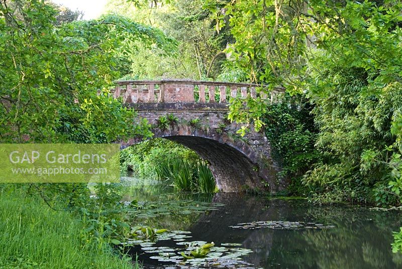 Eleanors Bridge over river at Minterne, Minterne Magna, Dorchester, Dorset