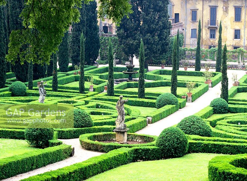 Renaissance garden - Giardini Giusti, Verona, Italy