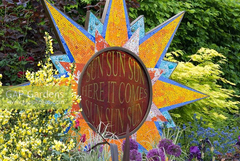 Mosaic sun - 'From Life to life, A Garden For George', RHS Chelsea Flower Show 2008