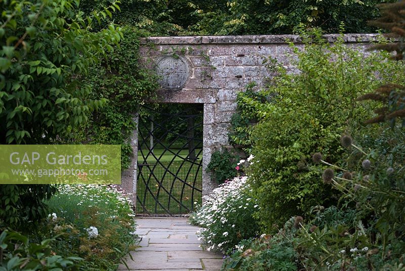 Gate leading into walled garden - Crathes Castle Garden, Aberdeenshire, Scotland