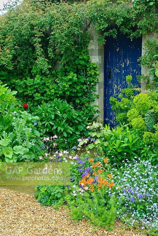 Mixed planting near the barn