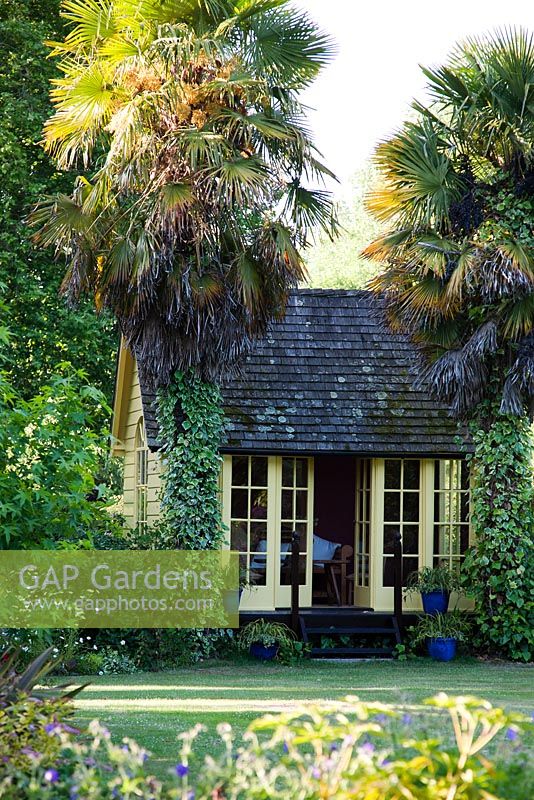 Summerhouse in formal country garden - Rymans, Sussex
