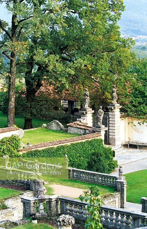 View from Theatre to entrance to the Secret Garden - Villa Della Porta Bozzolo, Casalzuigno, Italy