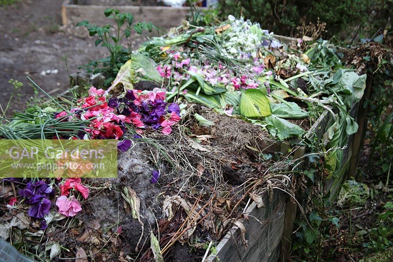 Composted garden waste