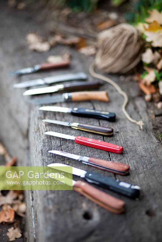Range of garden knives