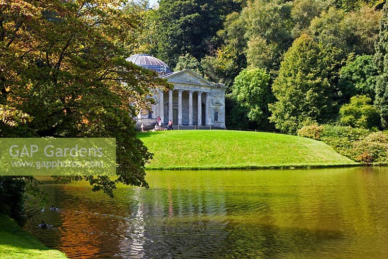 The Pantheon at Stourhead Gardens, Wiltshire, UK, early September, Designed by Henry Hoare 
