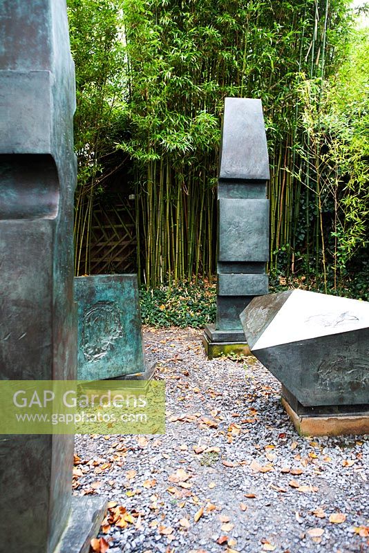 Part of Conversation with Magic Stones 1973 Bronze - Barbara Hepworth Sculpture Gareden, St Ives, Cornwall, October
