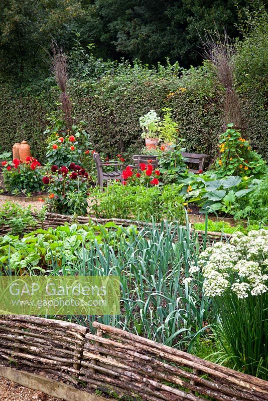 The vegetable garden at Perch Hill in autumn