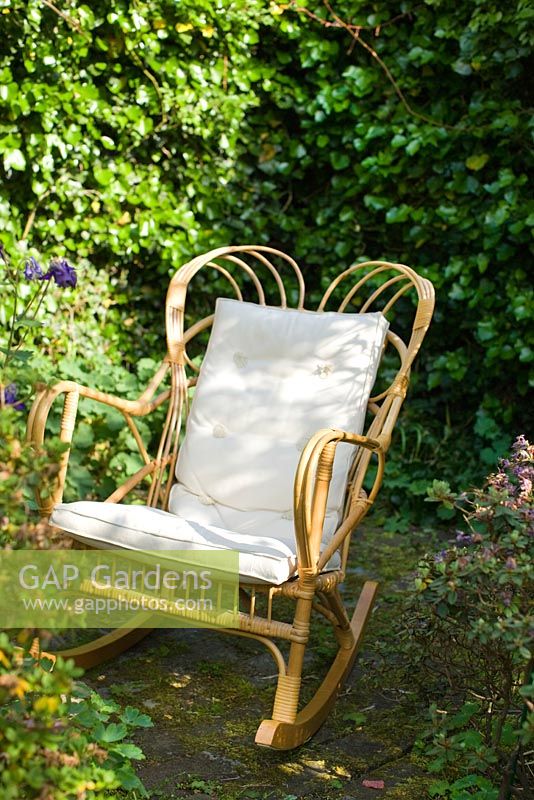 Antique wicker garden chair