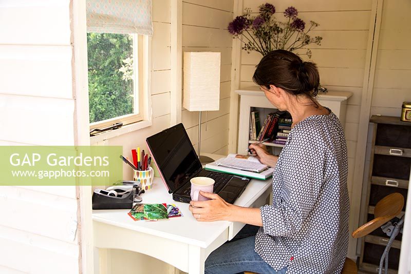 Lifestyle - Working in a garden shed