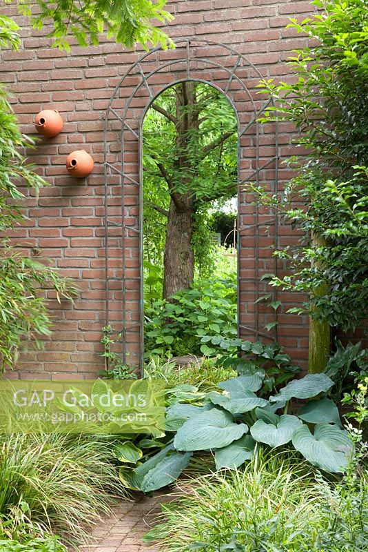 Mirror in garden