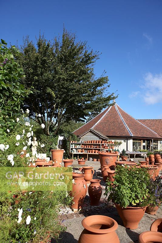 Whichford Pottery.  Hand thrown terracotta pots.  The Octagon gallery.