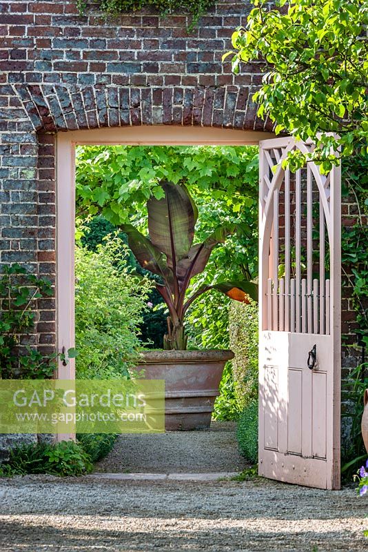 The west gate from the Walled Garden to the Arbour, Highgrove Garden July 2013. 