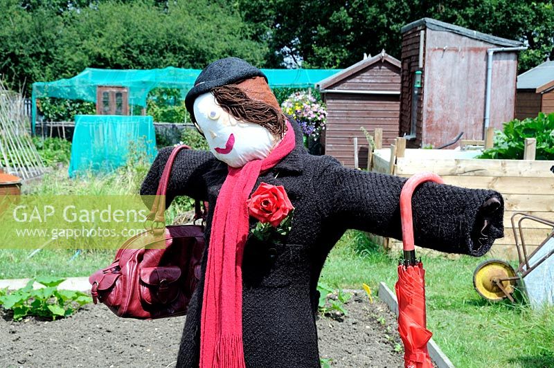 Mary Poppins lady Scarecrow, Paddock Allotments 