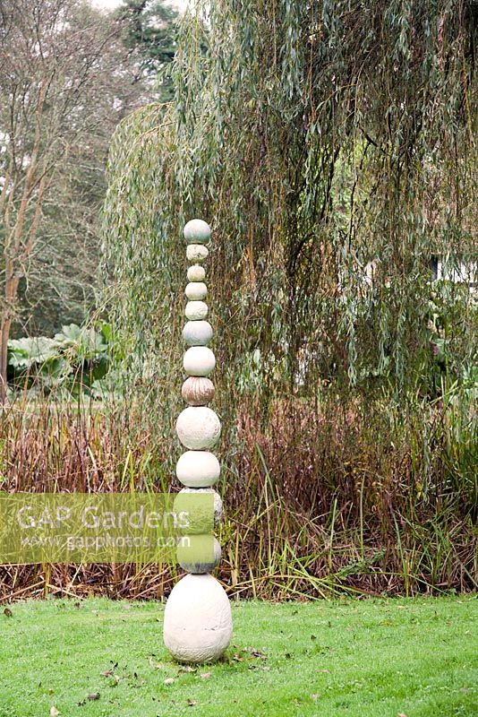 Visitor II by Fiamma Montagu. The Hannah Peschar Sculpture Garden designed by Anthony Paul, landscape designer