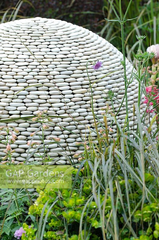 Pebble sculpture by David Harber - The 'Blush' Garden, RHS Malvern Spring Festival 2014