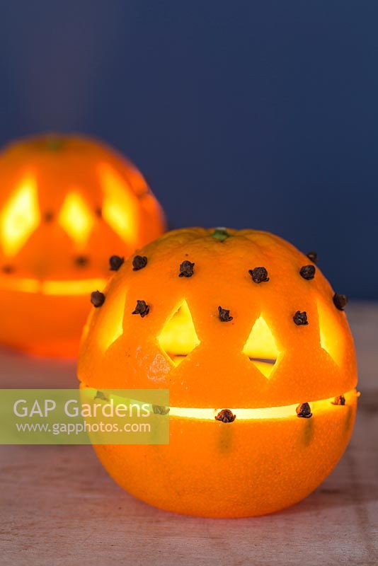 Colourful scented Orange lanterns crafted with minimal materials