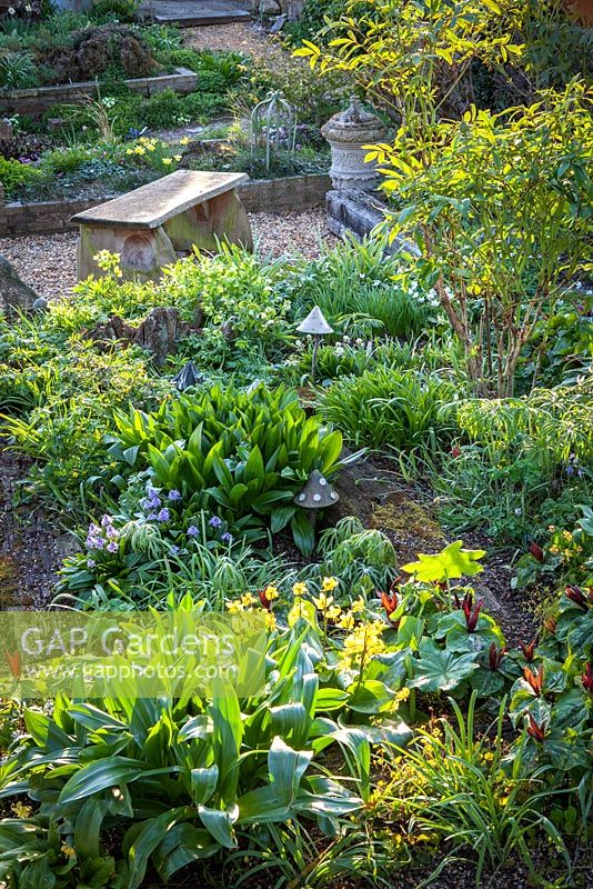 Sunken Spring garden at Rod and Jane Leeds, Suffolk. 