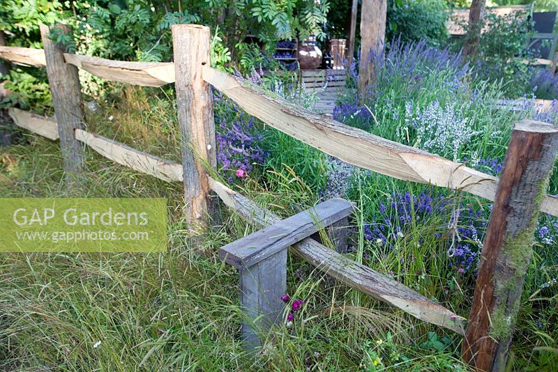 Stile leading into The Lavender Garden at RHS Hampton Court Flower Show 2016