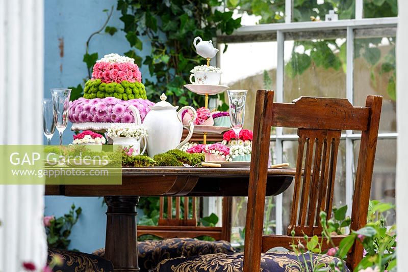 Capability Brown Enchanted Tea Party By Wyevale Garden Centres, BBC Gardeners World Live 2016, Designer Alexandra Froggatt Design. RHS Flower Show Birmingham