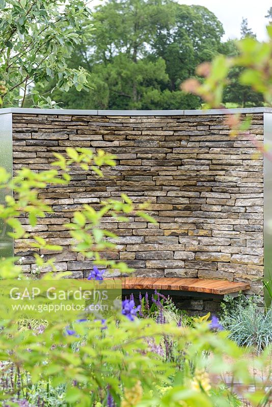 Dry stone walling and Cruse Bereavement Care: 'A Time for Everything' - RHS Chatsworth Flower Show 2017 - Designer: Neil Sutcliffe - Sponsor: London Stone