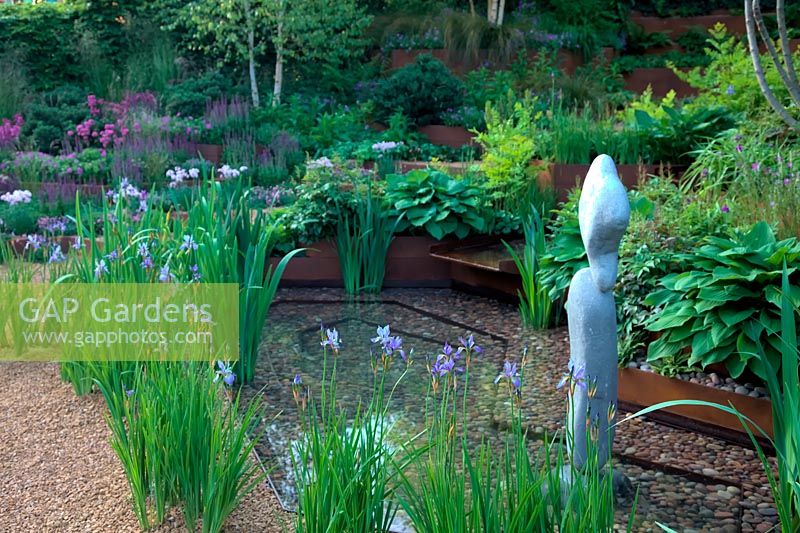 RHS Chelsea Flower Show 2014 - A Garden for First Touch at St George's - First Touch -Sponsor - s - : St George's Hospital Trust, Landscape Associates and Tendercare Nursery. Designer - Patrick Collins. Show Garden