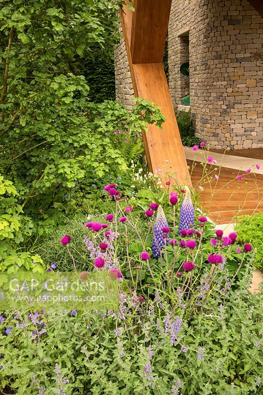 The Morgan Stanley Garden at the RHS Chelsea Flower Show 2017. Sponsor: Morgan Stanley. Designer: Chris Beardshaw. Awarded a Silver Gilt Medal. The M