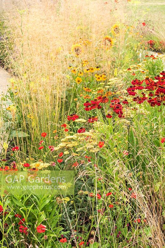 The Perennial Sanctuary Garden. RHS Hampton Court Flower Show 2017. Designer: Tom Massey. Sponsored by Perennial. Awarded a silver gilt medal.