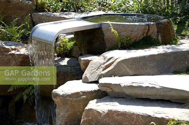 Pond made out of natural stones