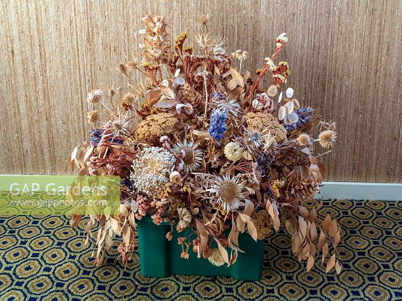 Old fashioned dried flower arrangement