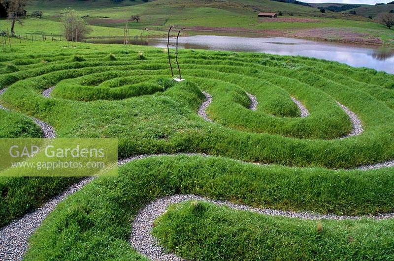Petaluma California Turf labyrinth by Alex Champion