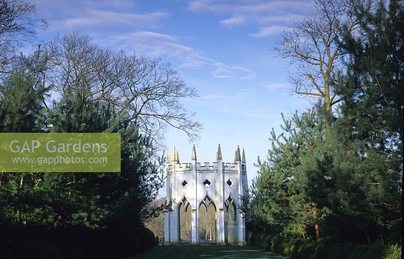 Painshill Surrey Picturesque landscape garden Gothic temple
