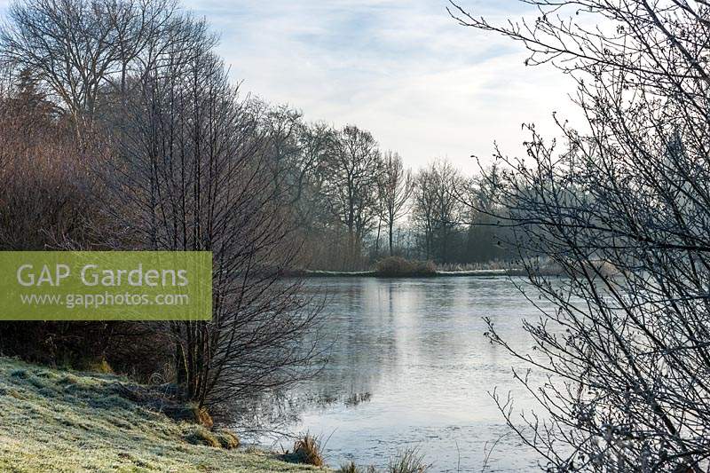 South Park lakes at Borde Hill in winter