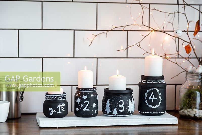 Advent Candle Jars 
