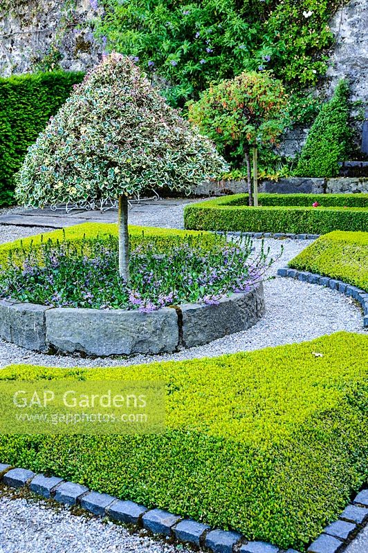 Potager garden. Plas Cadnant Hidden Gardens, Menai Bridge, Anglesey, UK