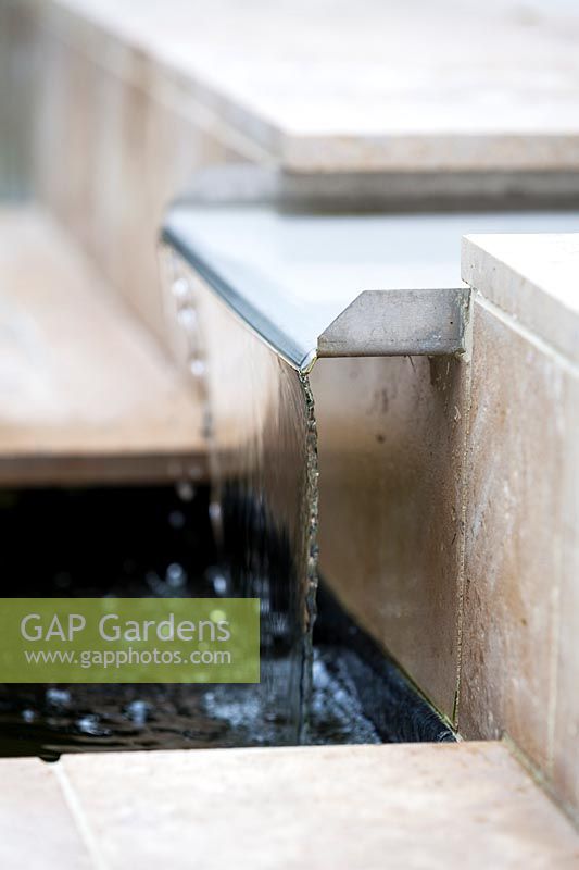 Detail shot of rill with blade fall. Design by Peter Reader Landscapes.