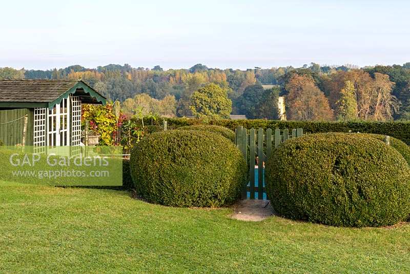 View from Thundridge Hill House Garden, Hertfordshire, UK