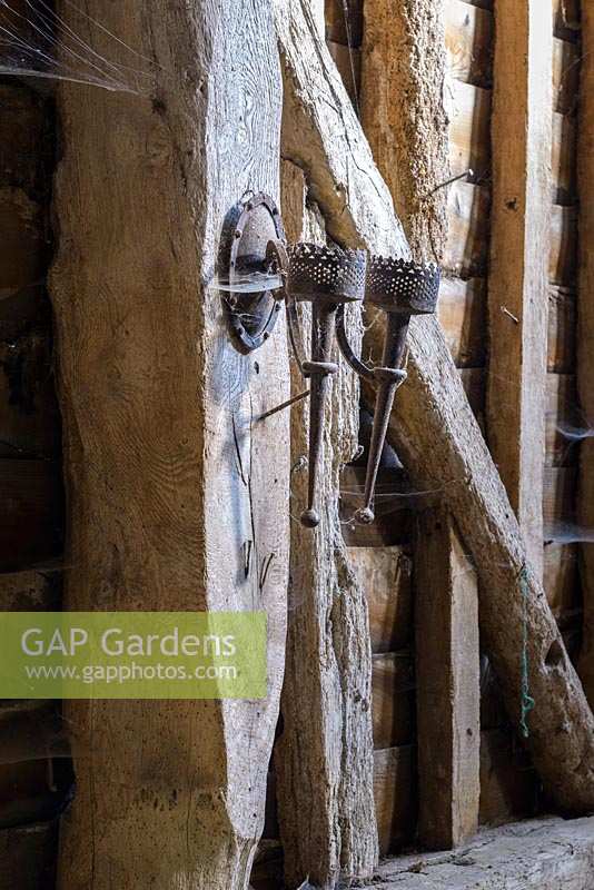 Inside barn wooden walls - Thundridge Hill House Garden